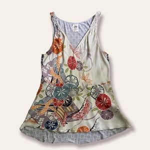 ANTHROPOLOGIE Tiny silk floral top, XS